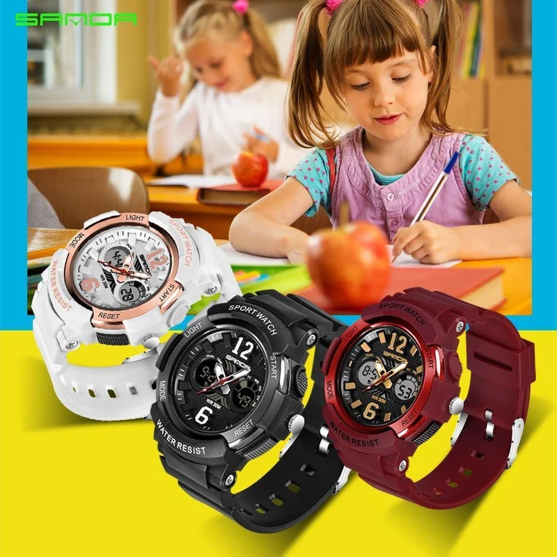 Mode Lässig Kinderuhren 30M Wasserdichte Quarz Armbanduhren Sport Kinder Uhr jungen Stunden Mädchen Studenten Uhr