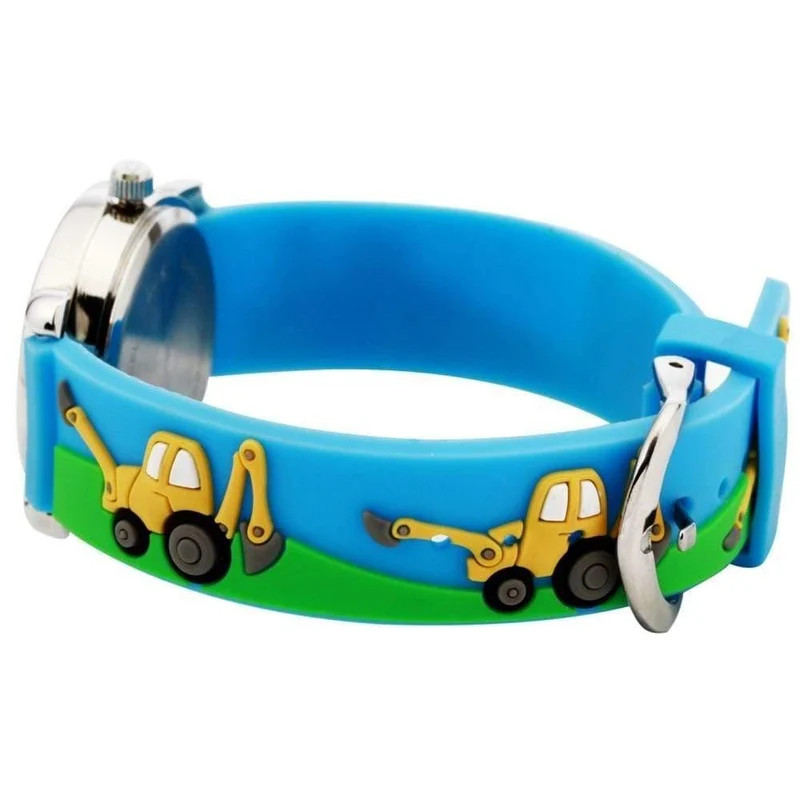 Kinderuhren Heißer Verkauf 3D Cartoon Bagger Silikon Armband Armbanduhr Mode Student Kinder Uhr Jungen Geschenke