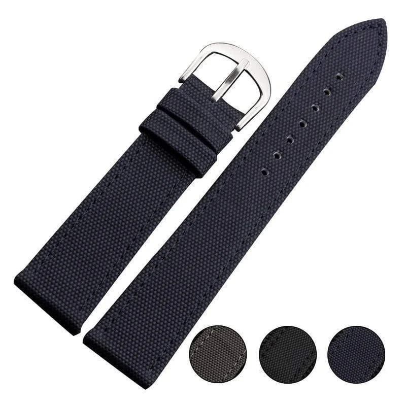 Canvas Nylon Echtleder Innenarmband Canvas Zweiteiliges Uhrenarmband 18mm 20mm 22mm 24mm