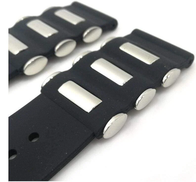 1PCS 20MM 22MM 24MM 26MM Gummi uhrenarmband uhrenarmband uhrenteile schwarz farbe erhältlich -0328-1WS