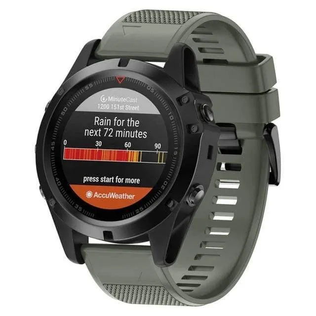 26 mm weiches Silikon-Uhrenarmband für Garmin Fenix ​​5X/Fenix ​​3/Fenix ​​3HR Uhrenarmband, Ersatzteile