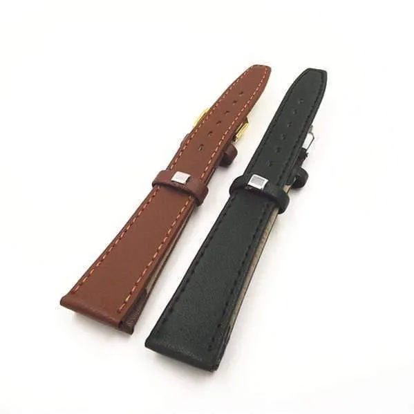 50 Teile/los 18mm echtes leder uhrenarmband uhrenarmband uhrenteile schwarz und braun farbe - 091203