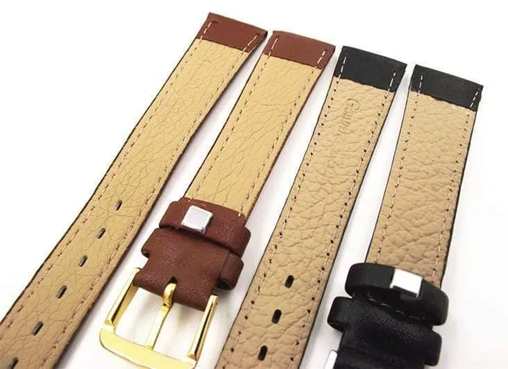 50 Teile/los 18mm echtes leder uhrenarmband uhrenarmband uhrenteile schwarz und braun farbe - 091203