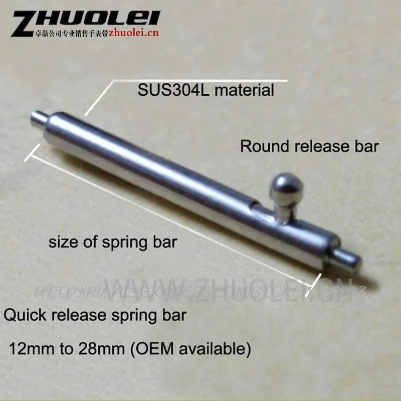 Schnellspanner-Federstege für Uhren aus Edelstahl 304 | Uhren für Teile 10 Stück pro Los, 10 mm bis 26 mm breite Stifte, Zubehör