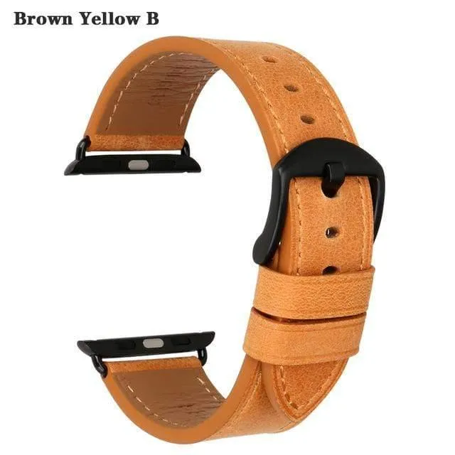Lederarmband Ersatz für Apple Uhrenarmband 44mm 40mm 42mm 38mm Serie 4 3 2 1 iWatch Armband