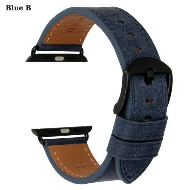 Lederarmband Ersatz für Apple Uhrenarmband 44mm 40mm 42mm 38mm Serie 4 3 2 1 iWatch Armband