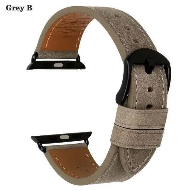 Lederarmband Ersatz für Apple Uhrenarmband 44mm 40mm 42mm 38mm Serie 4 3 2 1 iWatch Armband