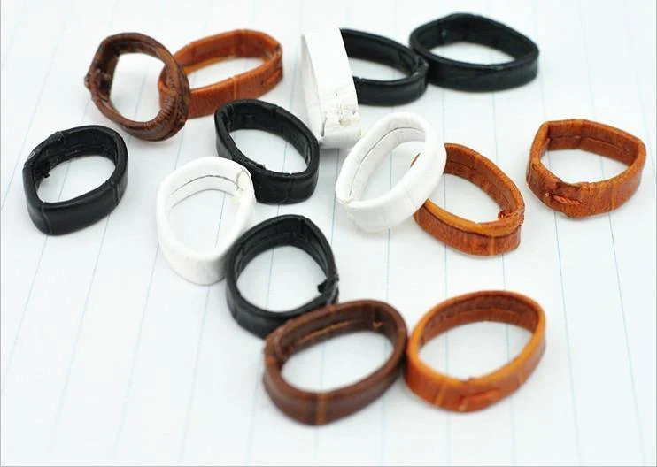 80 Teile/los 14mm, 16mm, 18mm, 19mm, 20mm, 21mm, 22mm, 24mm echtes leder Uhr band ring teil uhr band ring teile-WBR01