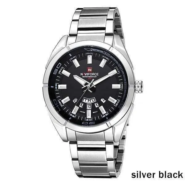 Herrenuhren Luxus Sport Quarz 30M Wasserdichte Uhren Herren Edelstahlband Auto Datum Armbanduhren Uhren