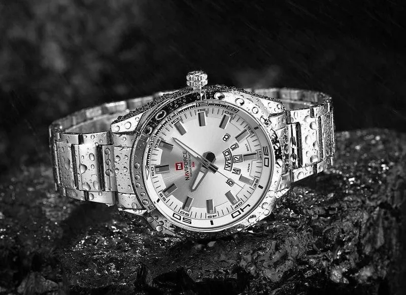Herrenuhren Luxus Sport Quarz 30M Wasserdichte Uhren Herren Edelstahlband Auto Datum Armbanduhren Uhren
