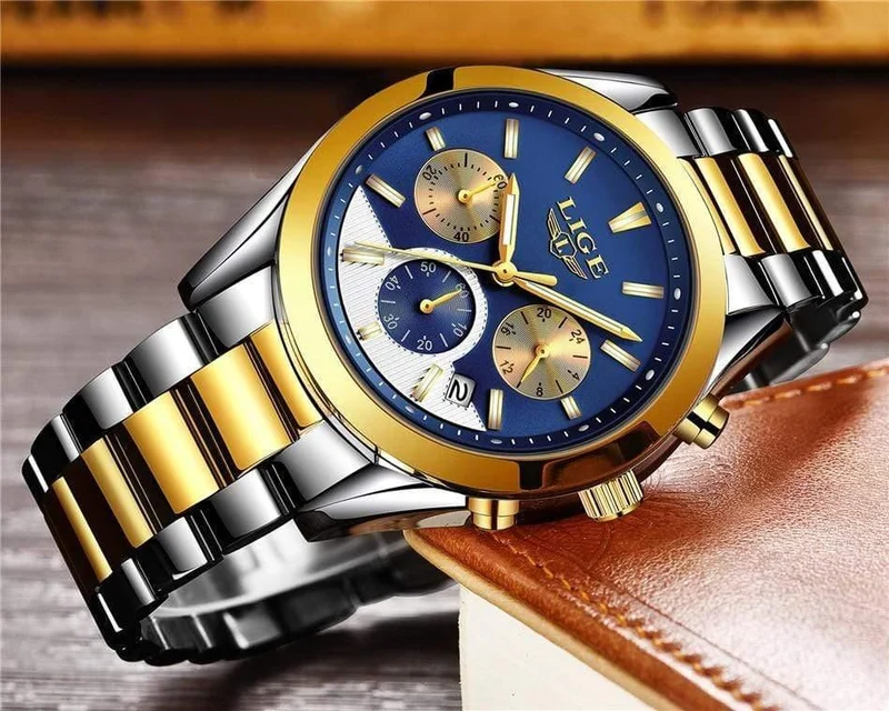 Herrenuhren Top-Marke Luxus Fashion Business Quarzuhr Männer wasserdicht voller Stahl Sportuhr