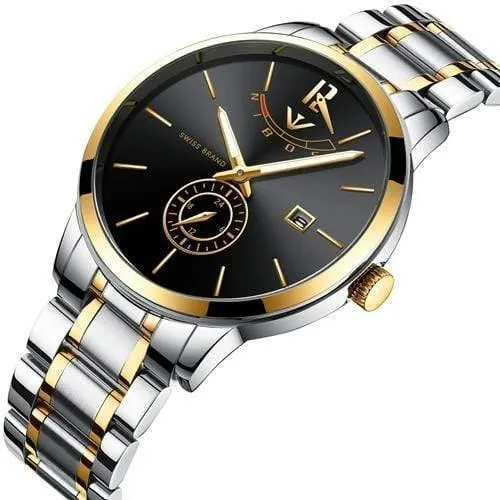 Gold Uhr Herren Uhren Top Marke Luxus Sport Quarz Uhr Business Wasserdichte Armbanduhr