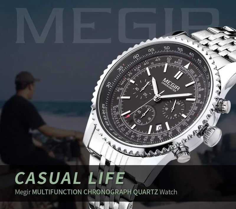 Herrenuhr Edelstahl Quarzuhren Herren Top Marke Luxusuhr Herren Relogio Masculino Erkek Kol Saati