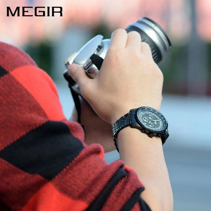 Herrenuhr Edelstahl Quarzuhren Herren Top Marke Luxusuhr Herren Relogio Masculino Erkek Kol Saati