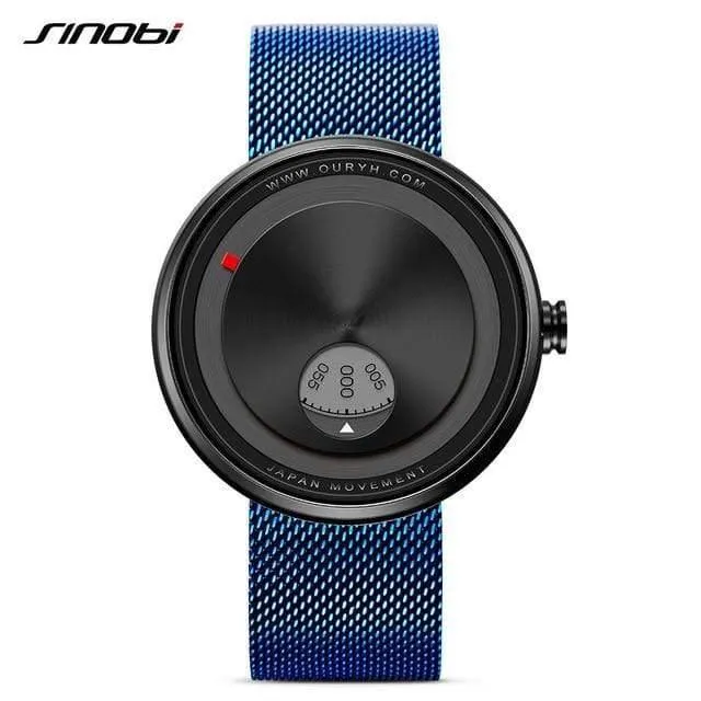 Herrenuhr Milan Strap Armbanduhren Herrenuhren Zifferblatt drehen Sportuhr Free & Drop Versand