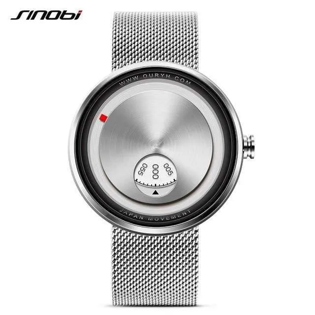 Herrenuhr Milan Strap Armbanduhren Herrenuhren Zifferblatt drehen Sportuhr Free & Drop Versand
