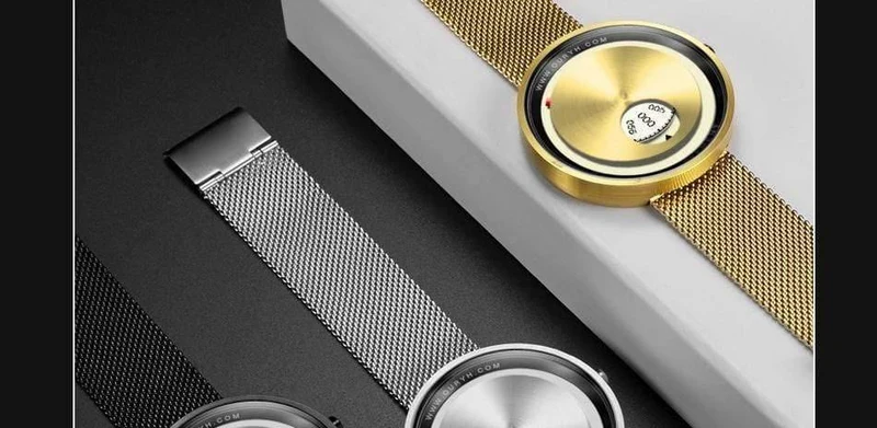 Herrenuhr Milan Strap Armbanduhren Herrenuhren Zifferblatt drehen Sportuhr Free & Drop Versand