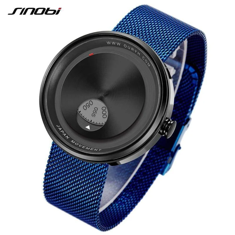 Herrenuhr Milan Strap Armbanduhren Herrenuhren Zifferblatt drehen Sportuhr Free & Drop Versand