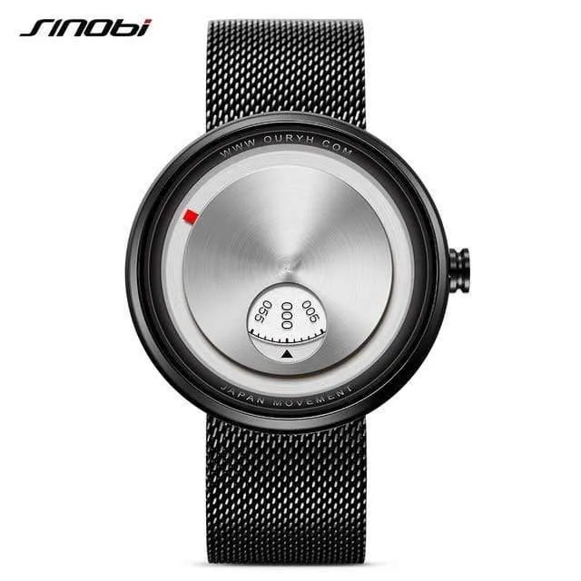 Herrenuhr Milan Strap Armbanduhren Herrenuhren Zifferblatt drehen Sportuhr Free & Drop Versand