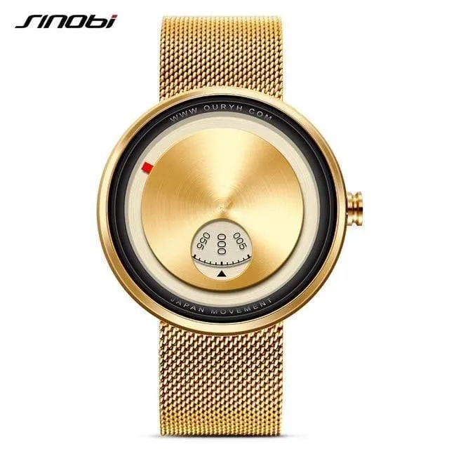 Herrenuhr Milan Strap Armbanduhren Herrenuhren Zifferblatt drehen Sportuhr Free & Drop Versand