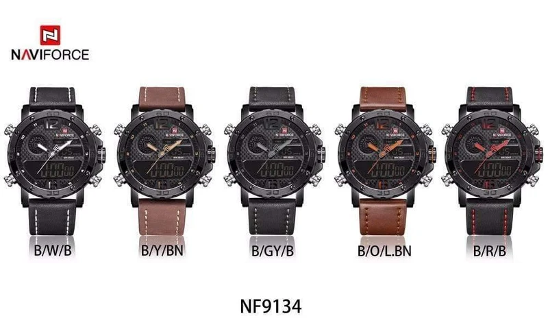 Herrenuhren Top-Marke Luxus Original Sportuhr Herren Leder 30M Wasserdicht Miliary Dual Display Armbanduhr Uhr