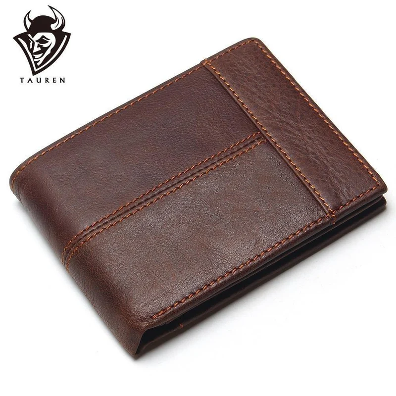 Echtes Leder Männer Brieftaschen Münzfach Reißverschluss Herren Leder Geldbörse mit Münzfach Portfolio Cartera