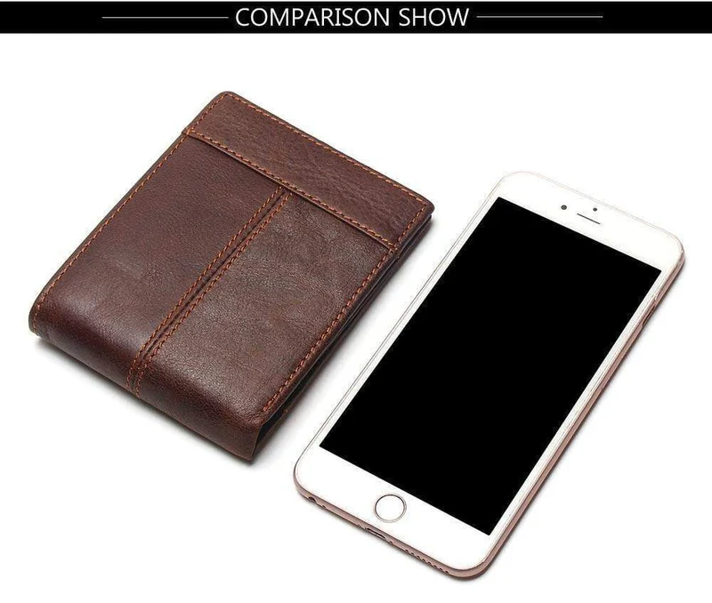 Echtes Leder Männer Brieftaschen Münzfach Reißverschluss Herren Leder Geldbörse mit Münzfach Portfolio Cartera