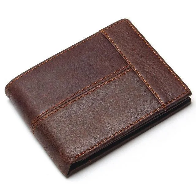 Echtes Leder Männer Brieftaschen Münzfach Reißverschluss Herren Leder Geldbörse mit Münzfach Portfolio Cartera
