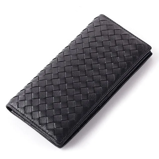 Schaffell Webart Männer Brieftaschen Mode Männlichen Kupplung Brieftasche Aus Echtem Schafsleder Geldbörsen Kartenhalter Geldbörsen Geldbörse