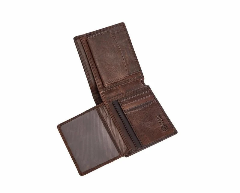 Echte Crazy Horse Leder Herren Geldbörsen Vintage Trifold Geldbörse Reißverschluss Münzfach Geldbörse Rindsleder Leder Rfid Geldbörse Für Männer