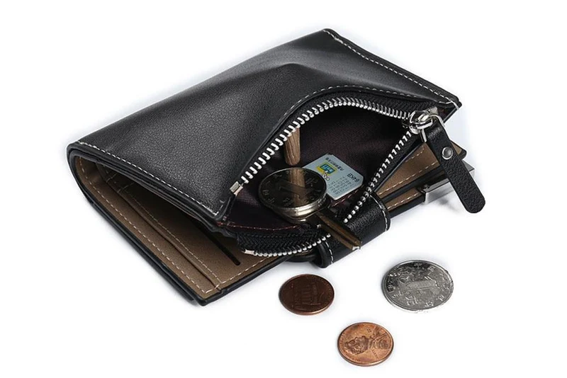 Männer Brieftasche Leder Zipper Bifold ID Kredit männer Karte Halter männlichen Geldbörse Dropshipping neue heißer VERKAUF carteira feminina