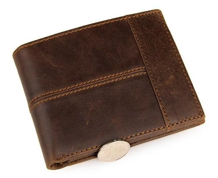 100% hochwertige Kuh echtes Leder Männer Brieftaschen Mode Spleiß Geldbörse Dollar Preis carteira masculina Originalmarke