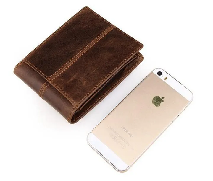 100% hochwertige Kuh echtes Leder Männer Brieftaschen Mode Spleiß Geldbörse Dollar Preis carteira masculina Originalmarke