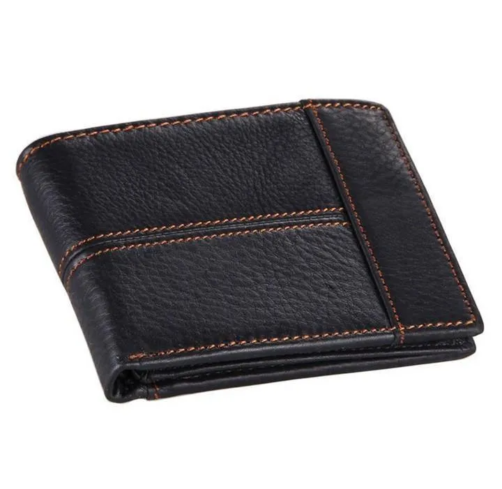 100% hochwertige Kuh echtes Leder Männer Brieftaschen Mode Spleiß Geldbörse Dollar Preis carteira masculina Originalmarke