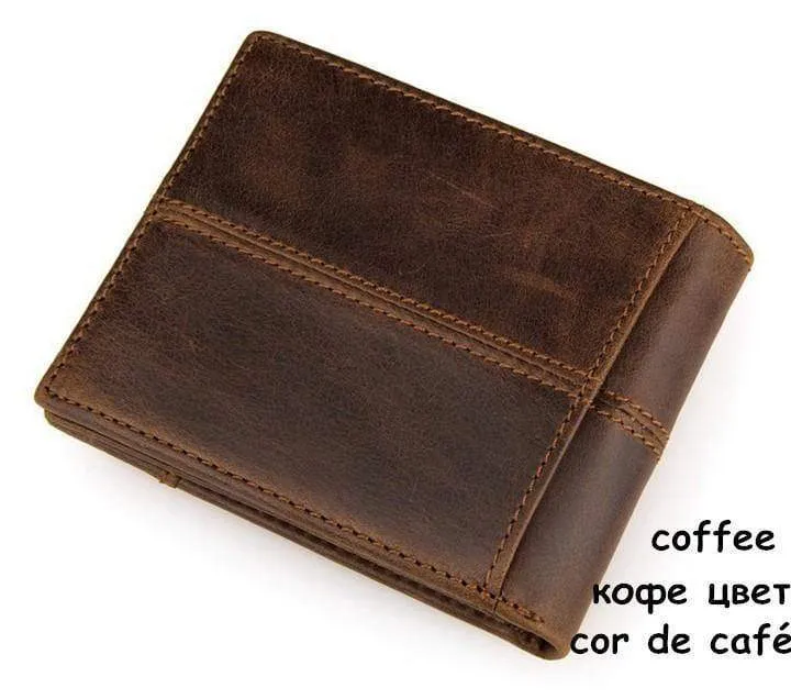 100% hochwertige Kuh echtes Leder Männer Brieftaschen Mode Spleiß Geldbörse Dollar Preis carteira masculina Originalmarke