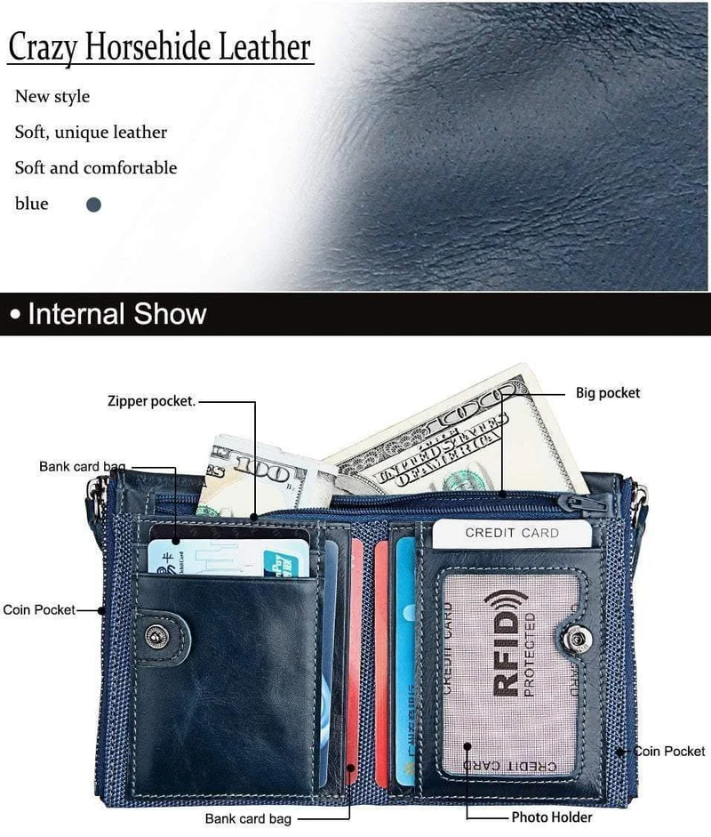 Echtes Leder Frauen Brieftasche Geldbörsen Geldbörse Weiblichen Kleine Portomonee Bifold Rfid Brieftasche Dame Geldbörse Für Mädchen Geld Tasche