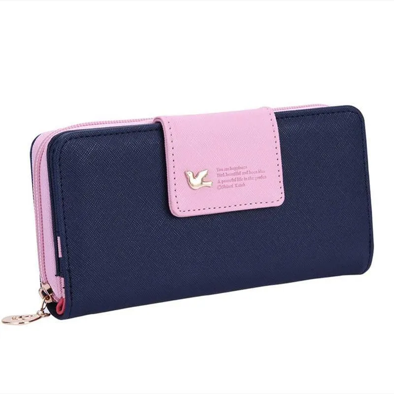Mode Damen Geldbörsen Marke Brieftasche Frauen Lange Zipper Geldbörse Frauen Brieftaschen Pu Leder Karte Halter Bunte Kupplung Weibliche