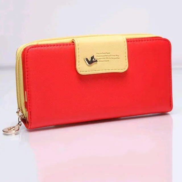Mode Damen Geldbörsen Marke Brieftasche Frauen Lange Zipper Geldbörse Frauen Brieftaschen Pu Leder Karte Halter Bunte Kupplung Weibliche