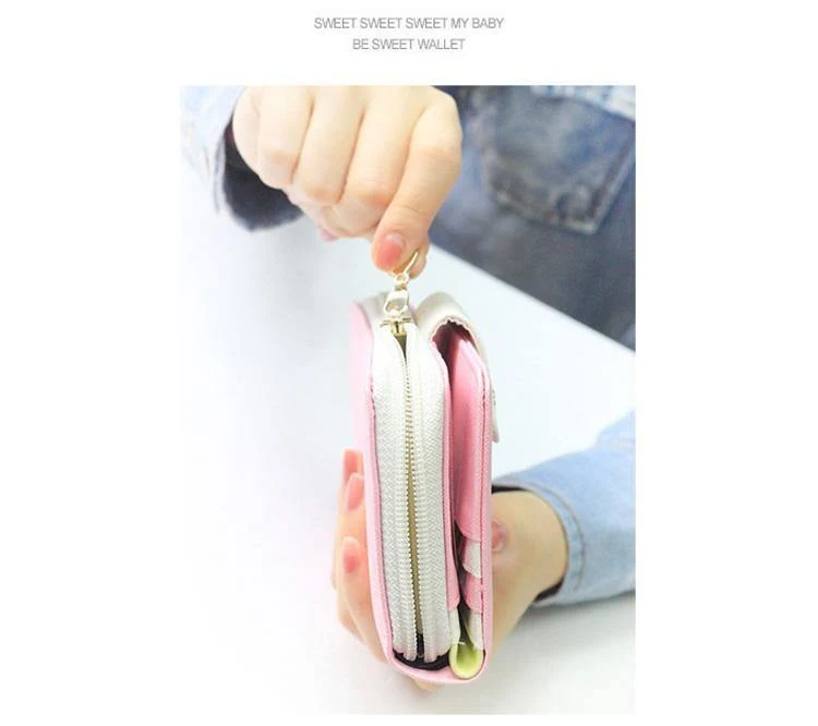 Mode Damen Geldbörsen Marke Brieftasche Frauen Lange Zipper Geldbörse Frauen Brieftaschen Pu Leder Karte Halter Bunte Kupplung Weibliche