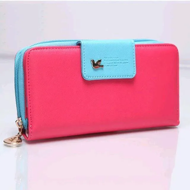 Mode Damen Geldbörsen Marke Brieftasche Frauen Lange Zipper Geldbörse Frauen Brieftaschen Pu Leder Karte Halter Bunte Kupplung Weibliche