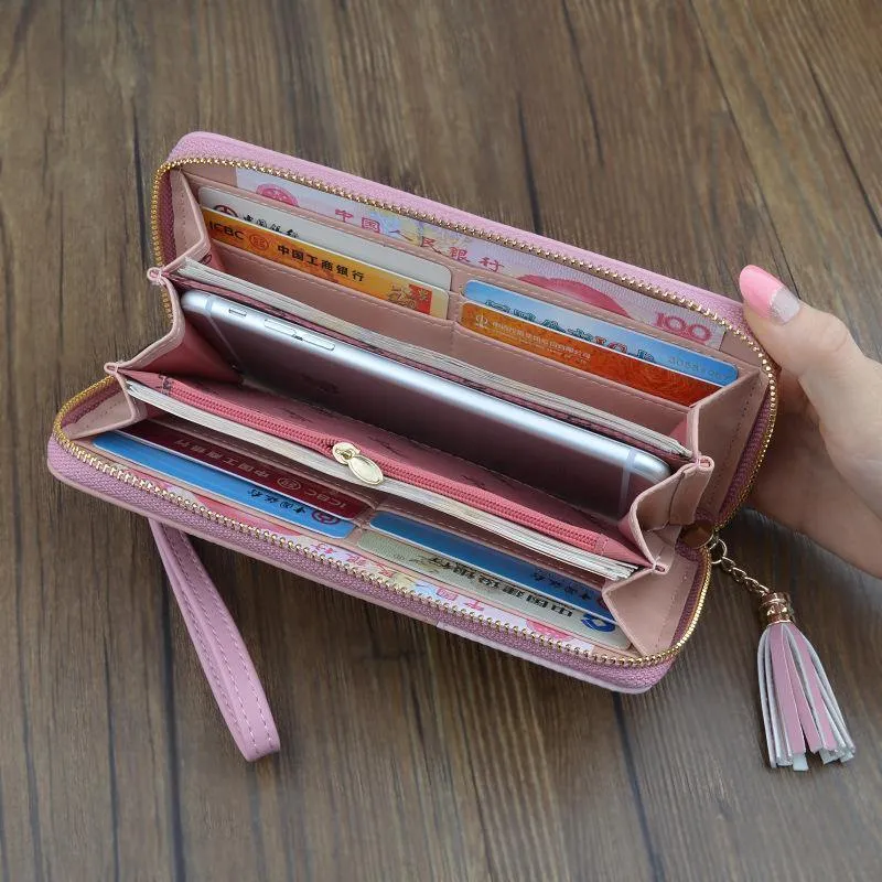 PU Damen Geldbörse, bestes Design, hochwertige modische Geldbörse, Damen, Mädchen, Handytasche, Geldbörse, Kartenhalter, lange Clutch, Münzbörse