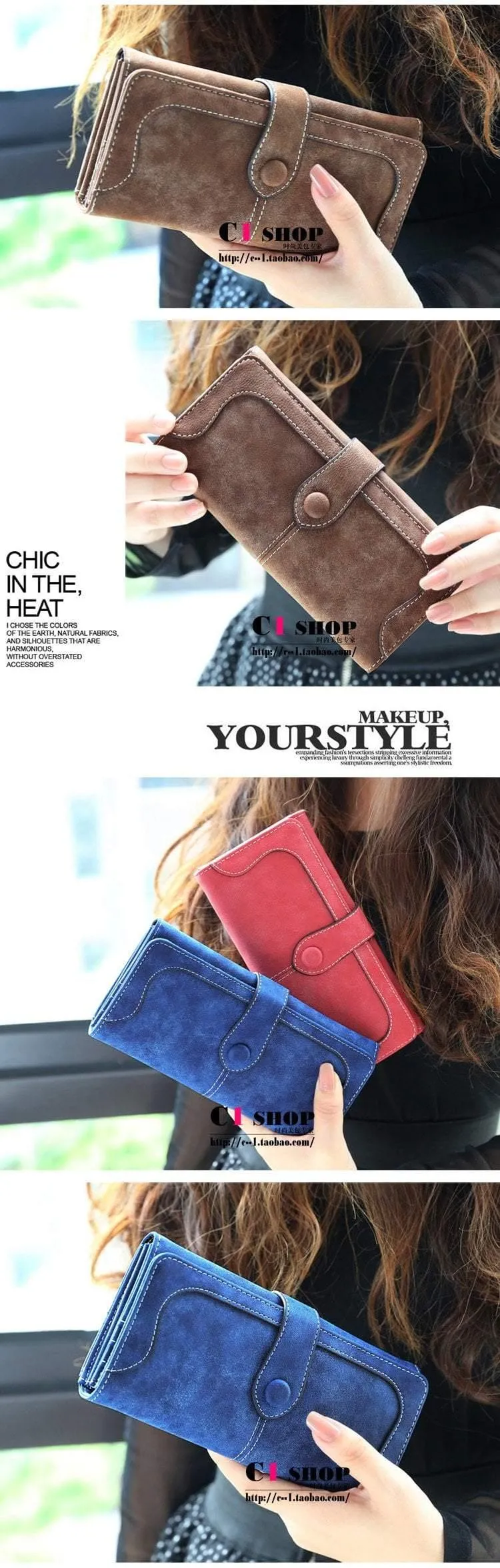 Art- und Weisefrauen-Mappen-Mattheftungs-Frauen-lange Marken-Geldbeutel-Kupplung 9 Farben-Handtaschen-Wristlet geben Verschiffen frei