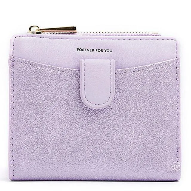 Glitter Pu Leder Frauen Brieftasche mit Zipper Münzfach Karte Halter Kurze Geldbörse Damen Kleine Brieftasche Weibliche Carteras NEU