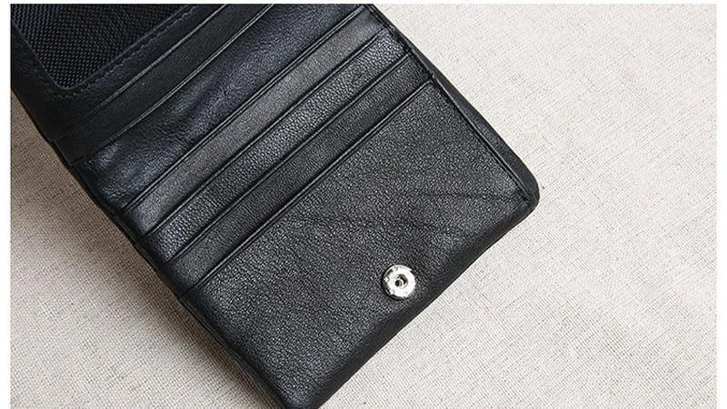 Mini geldbörse frauen leder kurze herren brieftasche leder Koreanische version der jungen ultra dünne vertikale brieftasche weichem leder