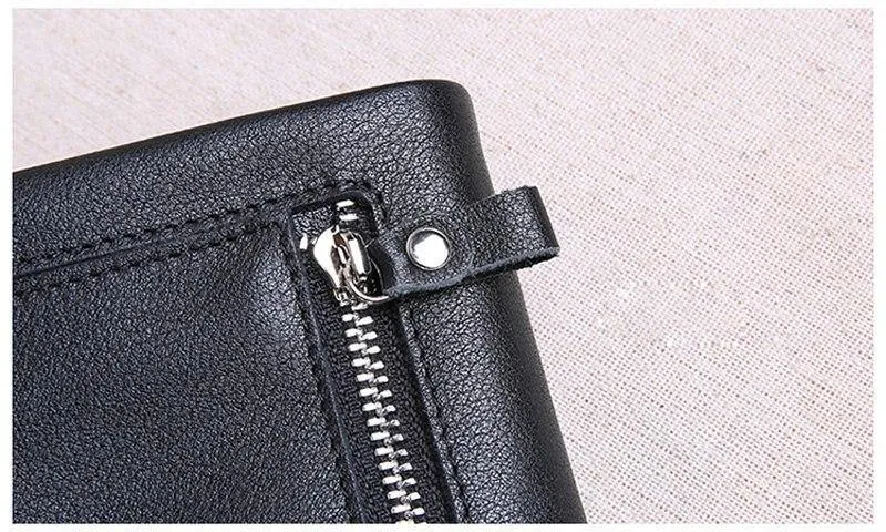 Mini geldbörse frauen leder kurze herren brieftasche leder Koreanische version der jungen ultra dünne vertikale brieftasche weichem leder