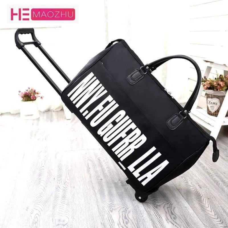 Damen Trolley Gepäck Koffer Marke Casual Roll Folding Boarding Koffer Reisetasche Rollgepäck