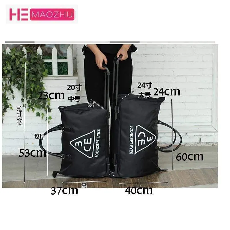 Damen Trolley Gepäck Koffer Marke Casual Roll Folding Boarding Koffer Reisetasche Rollgepäck