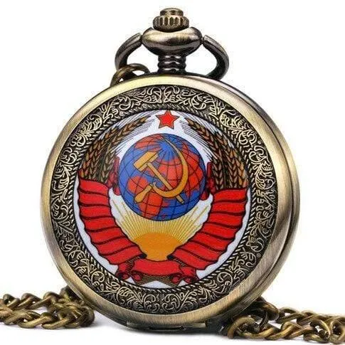 Vintage Männer Frauen Taschenuhren mechanische Uhr rot Sowjetunion Design Skelett Zifferblatt geschnitzt Deckel Anhänger Kette