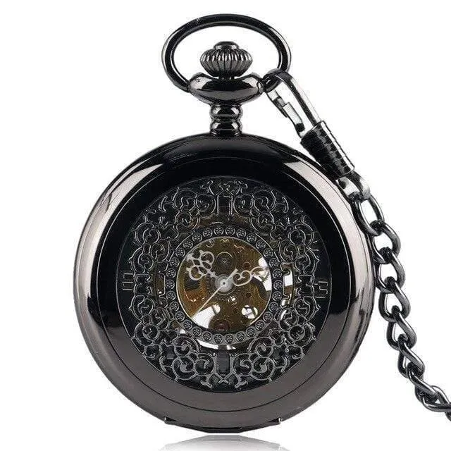 Taschenuhr Retro Silber Exquisite Halskette Klassischer Anhänger Mechanische Hohle Frauen Skelett Geschenk