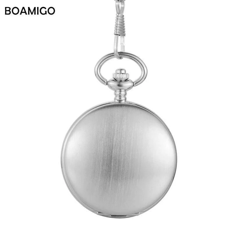 Taschenuhren Mode mechanische Handaufzug Skelettuhren Silber Geschenkuhr Legierungsgehäuse mit Kette